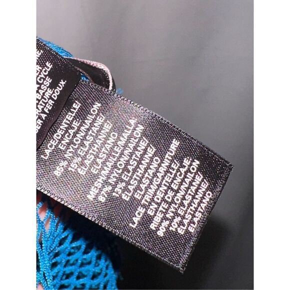 EXCELLENT CONDITION Victoria's Secret +size small TEDDY foil TEAL turquoise blu - Picture 7 of 7